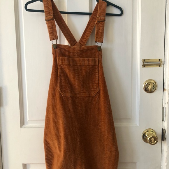 burnt orange corduroy dress